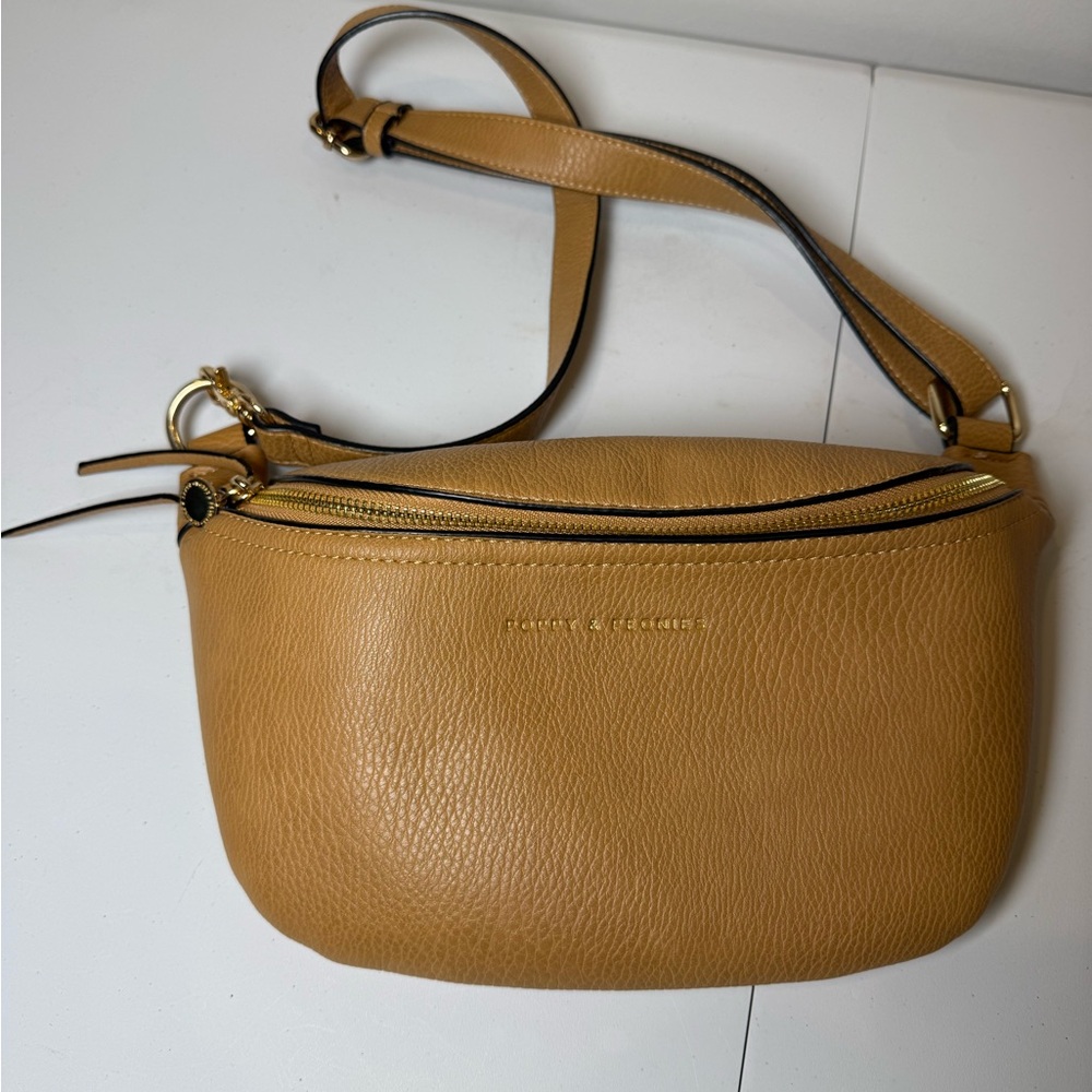 Poppy & Peonies Tan Crossbody Bag